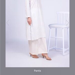 Chic Cream Wide Leg Kurta Bottoms